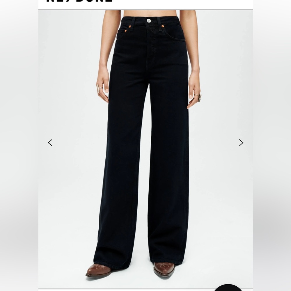 RE/DONE | 70S ULTRA HIGH RISE WIDE LEG | size 30 | NWT